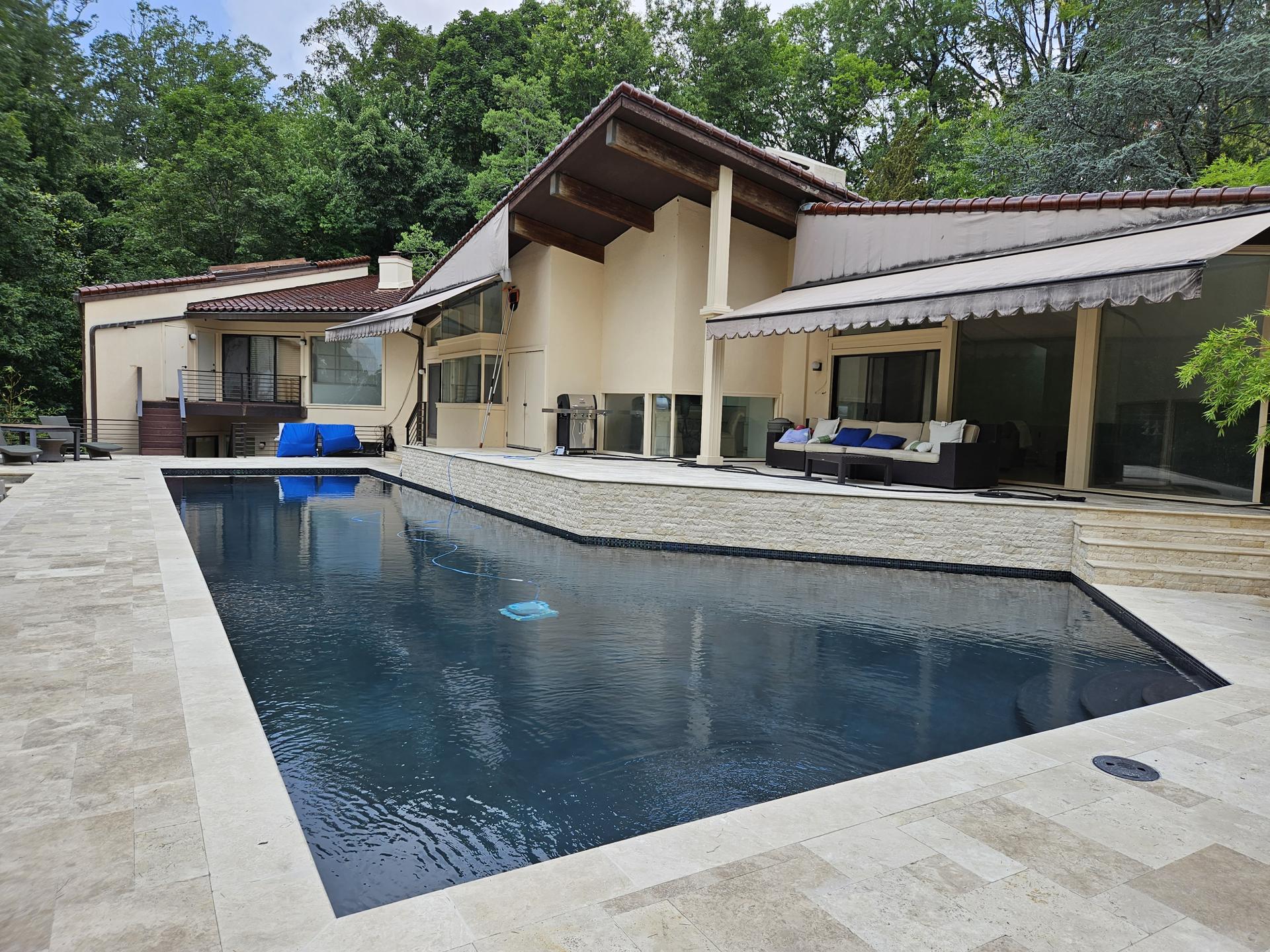 Complete Renovation of 66 feet long concrete pool in Birmingham, AL