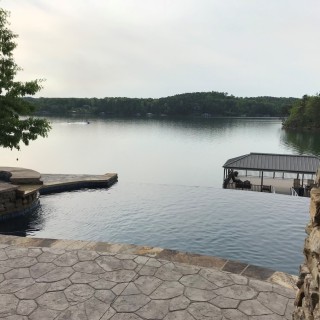 Gunite Pool With An Infinity Edge at Smith Lake, Al